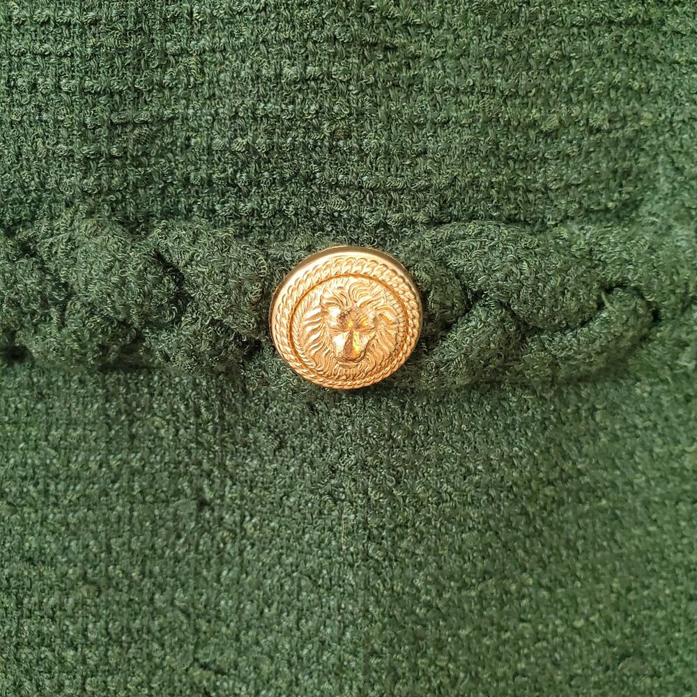 Tuckernuck Jackie Dress Hunter Green Tweed A-Line Shift Mini Braided Size Large - Picture 6 of 10